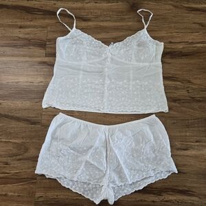 Womens cotton sleeping set pajamas size S-M